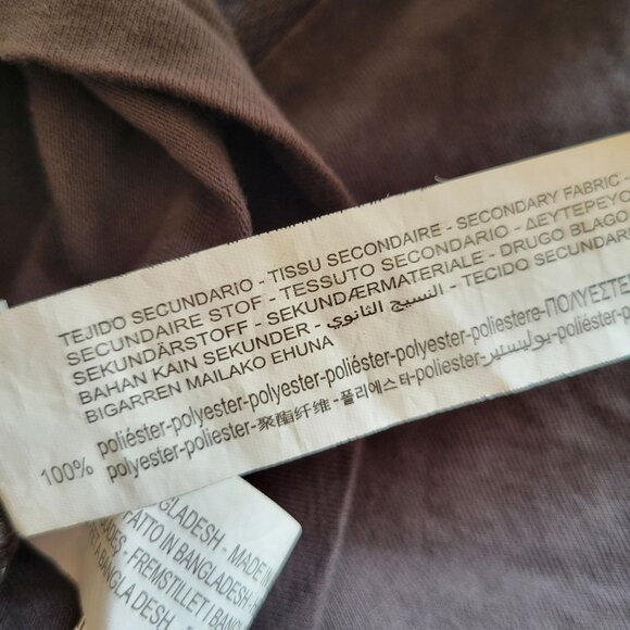 Zara 8 Brown Cropped T Shirt Zippered Pocket Athleisure Sport - Picture 6 of 7